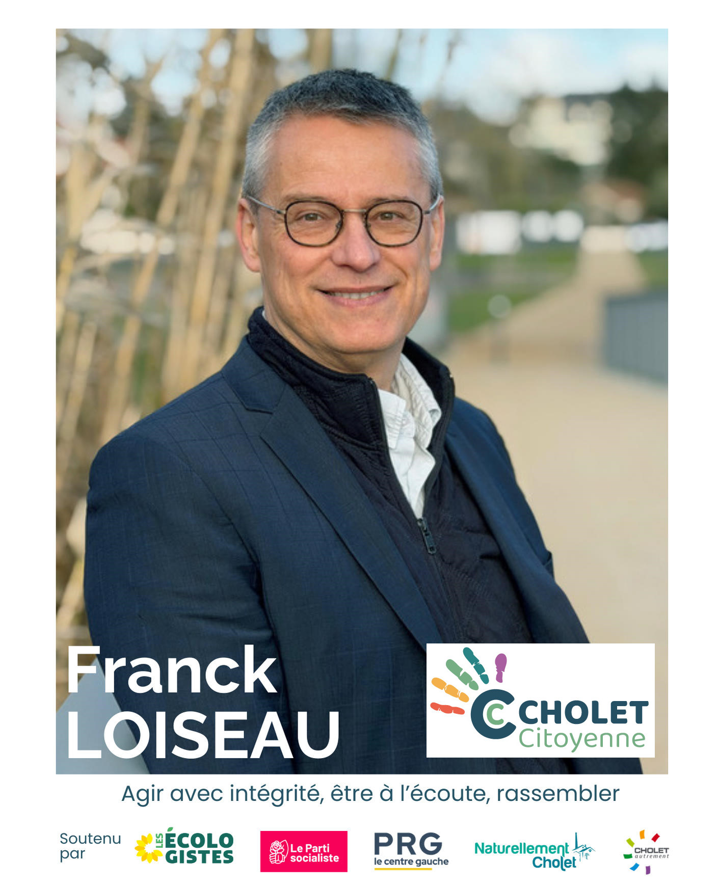 Franck Loiseau, tête de liste Cholet Citoyenne, élections municipales Cholet 2026